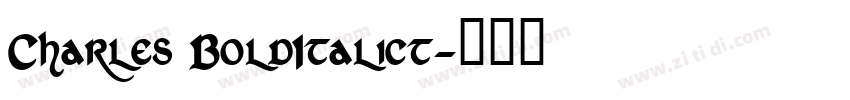 Charles BoldItalict字体转换